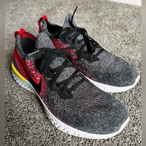 Nike Epic React Flyknit 2 "Black University Red" Mens size 14 - BQ8928-007